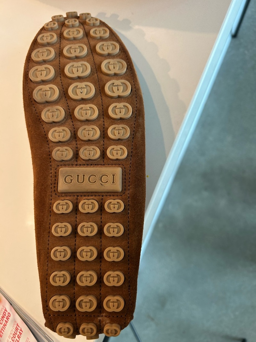 Gucci Brown Suede Horsebit Slip-On Loafers - Picture 10 of 10